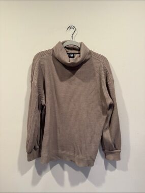 GAP Waffle Oversized Chunky Turtleneck / Cowlneck TOP